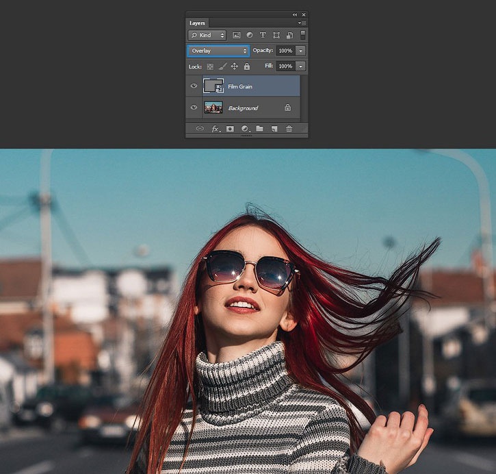 фотография, портрет, девушка, шум, зернистость