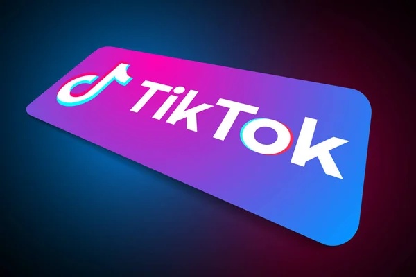 TikTok логотип, яркий, современный, молодежный