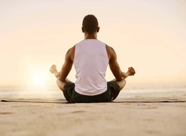 person meditating, peaceful, calm, serene