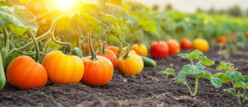 vegetable garden, abundant harvest, colorful vegetables