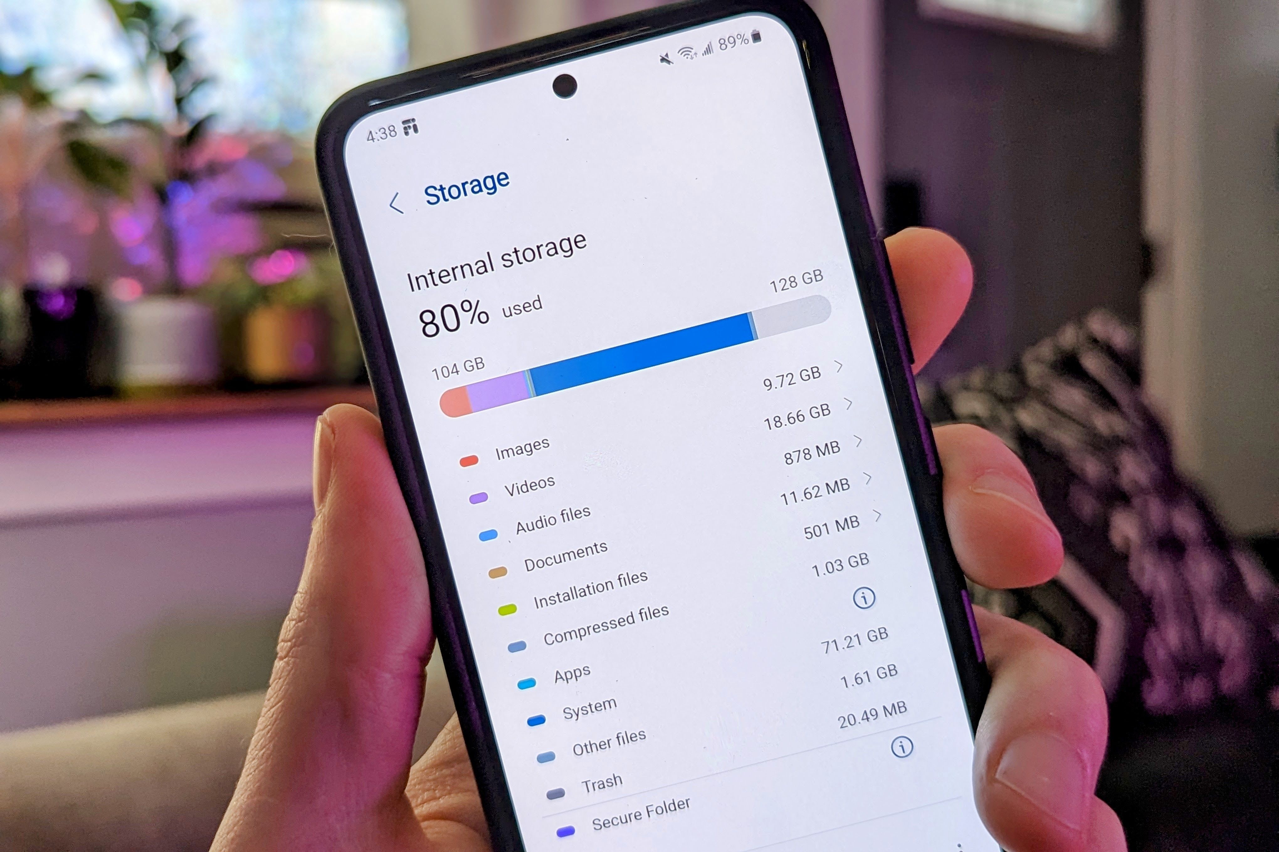 phone screen,cache clearing,storage