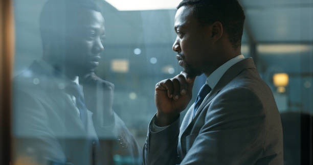 person thinking, analyzing, reflecting