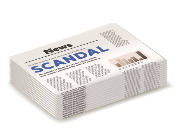newspaper clipping, headlines, political scandal