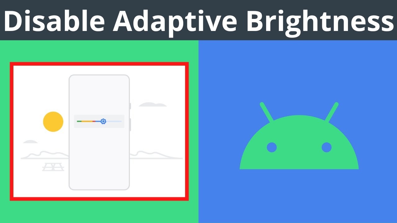 smartphone screen brightness settings, adaptive brightness on/off