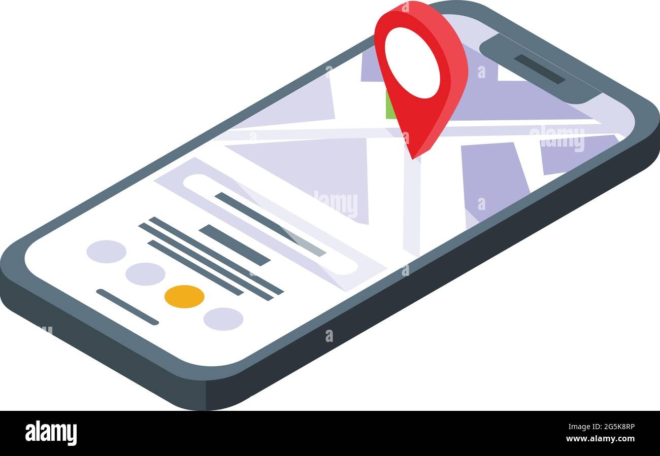 smartphone GPS signal, location services icon
