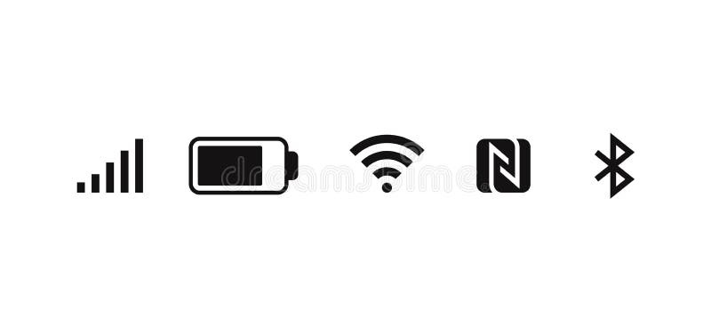 smartphone wifi bluetooth nfc settings icons