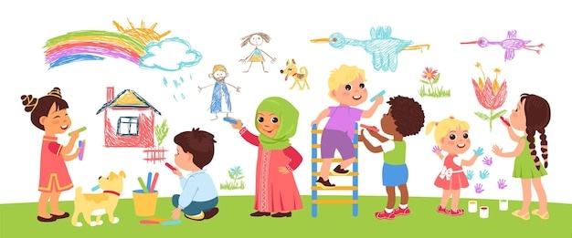 child,drawing,creative,colorful