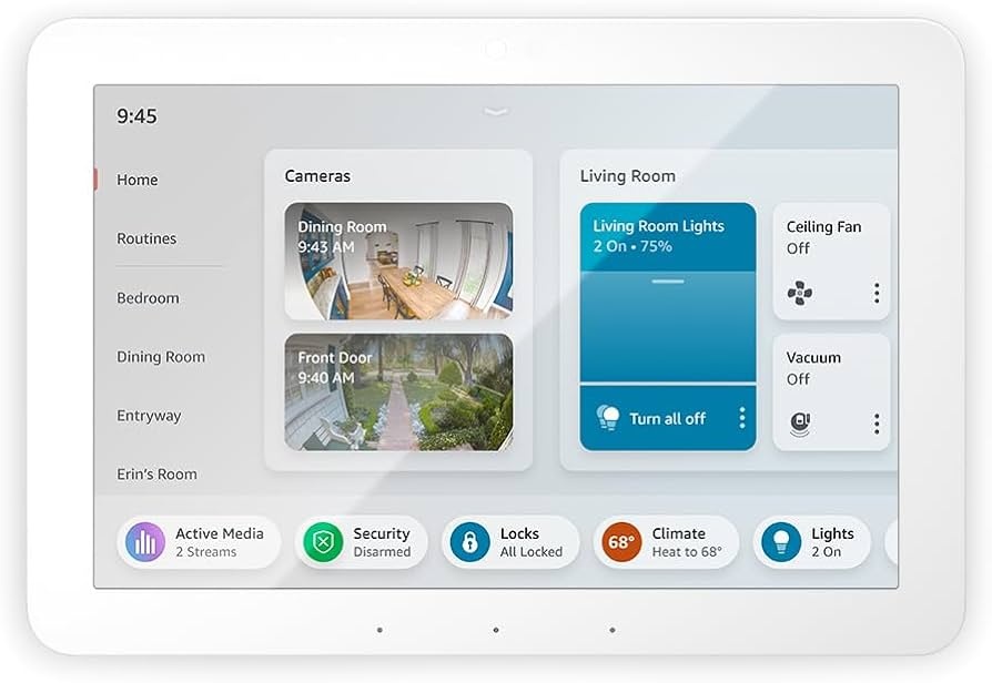 smart home devices, camera, speaker, thermostat