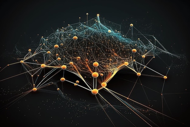 neural network, abstract, data flow, connections