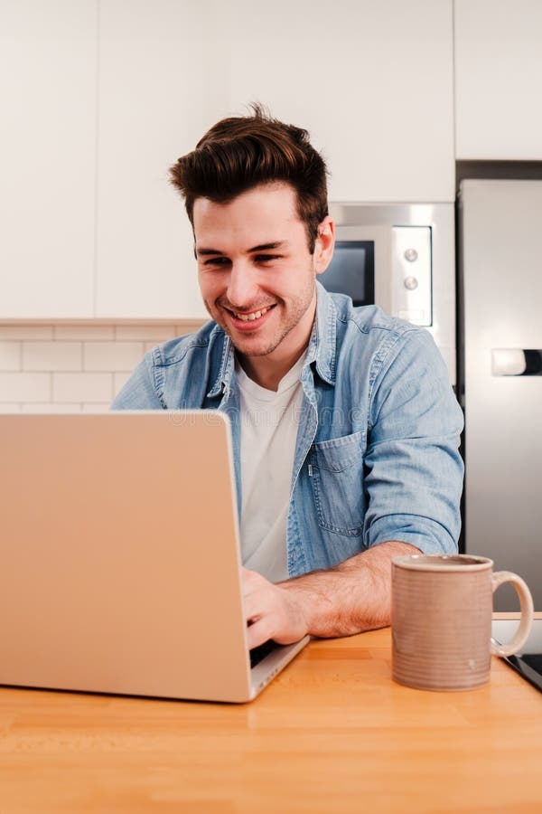 freelancer, happy, laptop, coffee