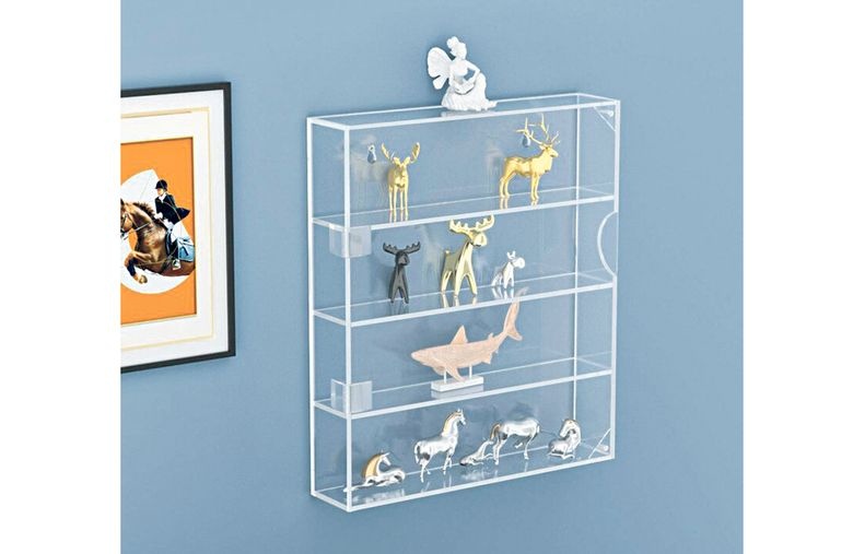 display case with personal items from a broken relationship