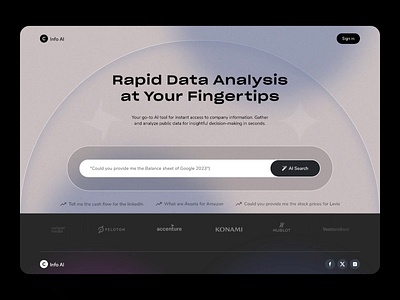 search bar,AI,information,screen