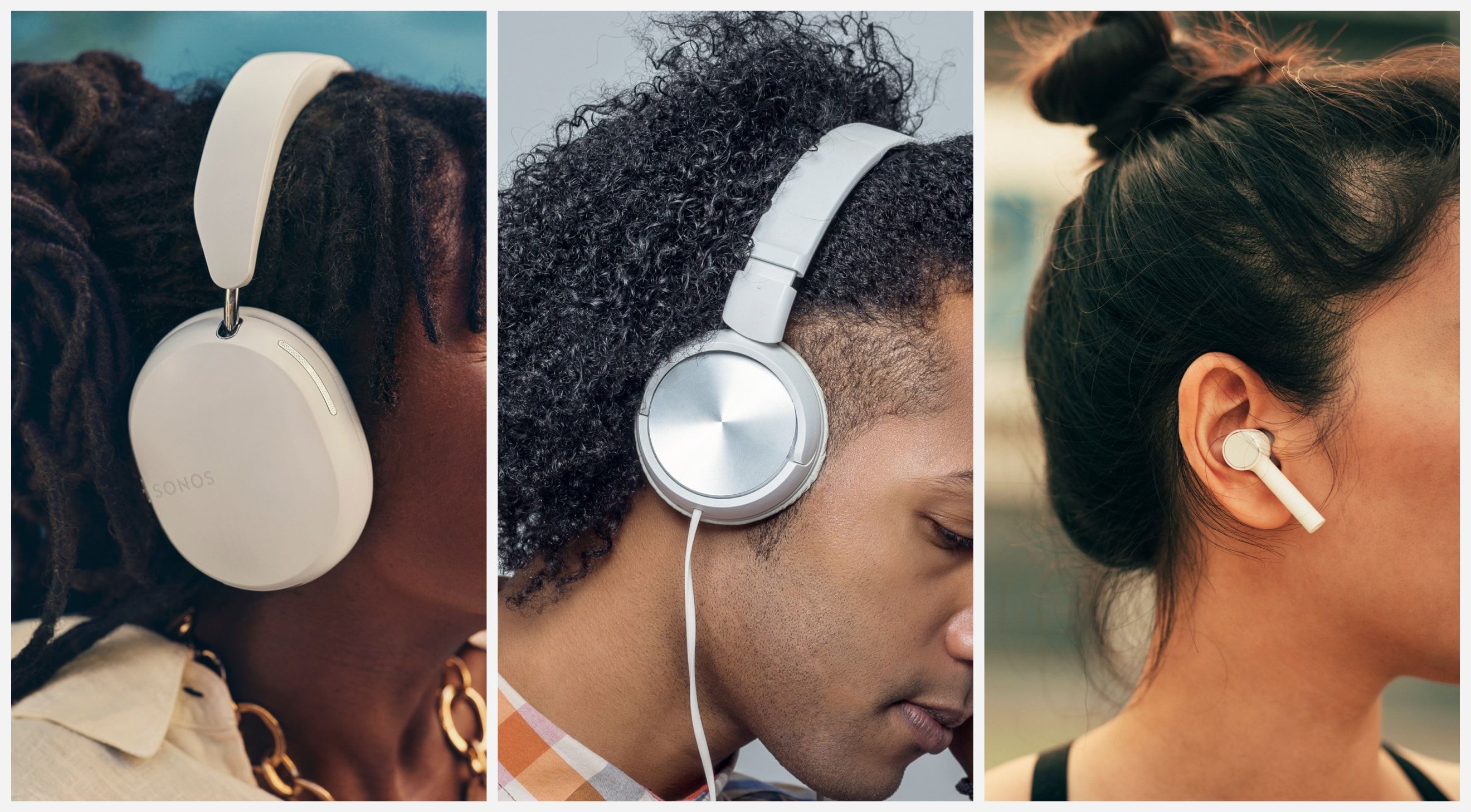 different types of headphones: over-ear, on-ear, earbuds