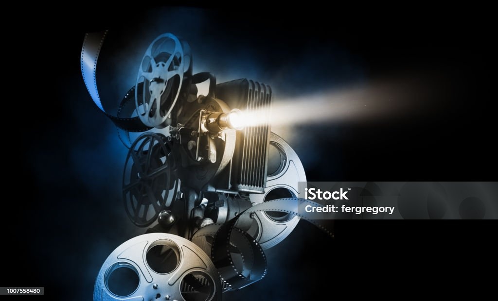 film reel, cinematic, projector light