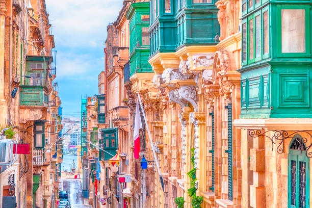city walls, malta, architecture, blue sky