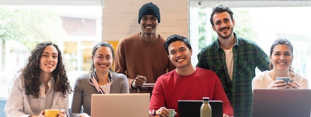 group of people, diverse, working together, modern office
