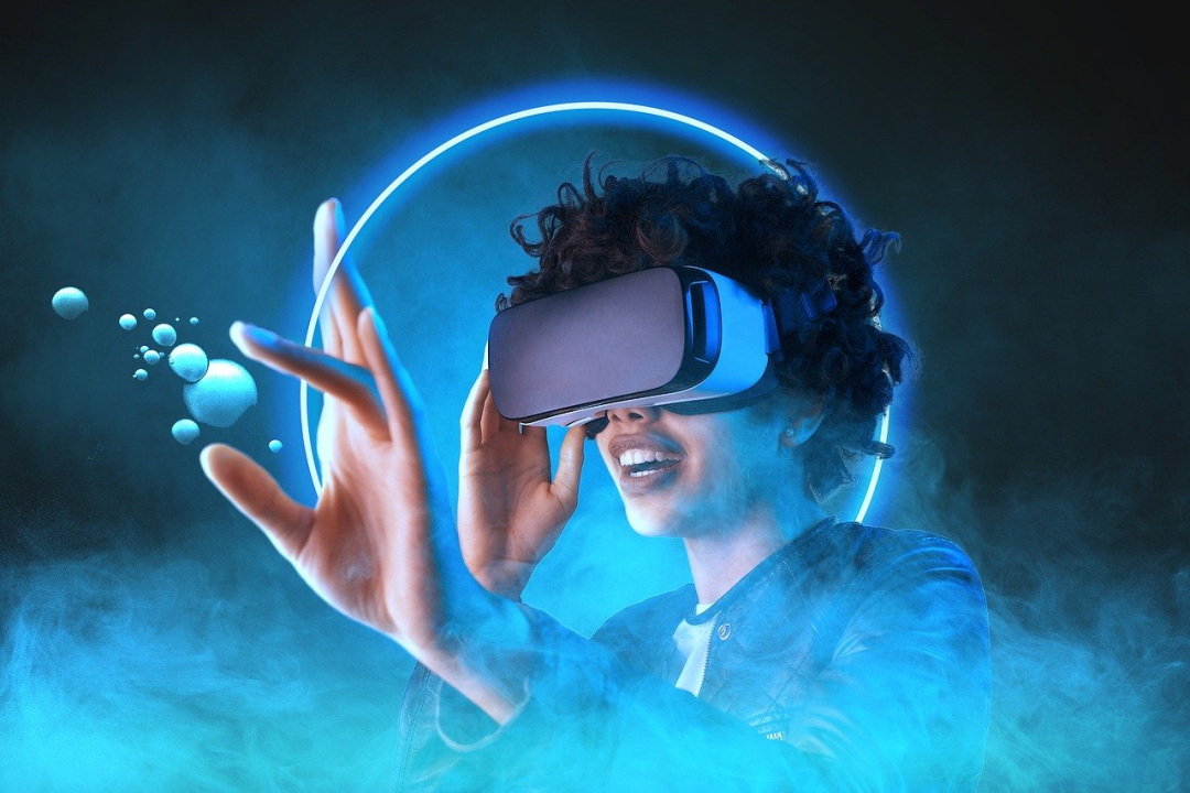 virtual reality headset, immersive experience, digital world
