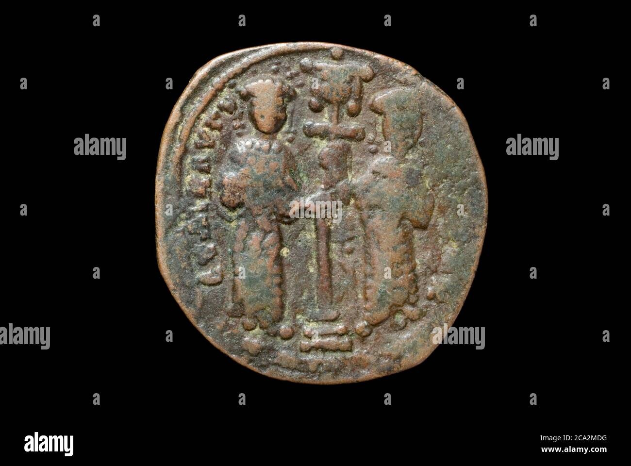 Byzantine coin, emperor portrait
