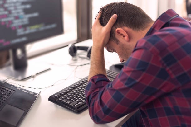 developer,computer,frustrated,code