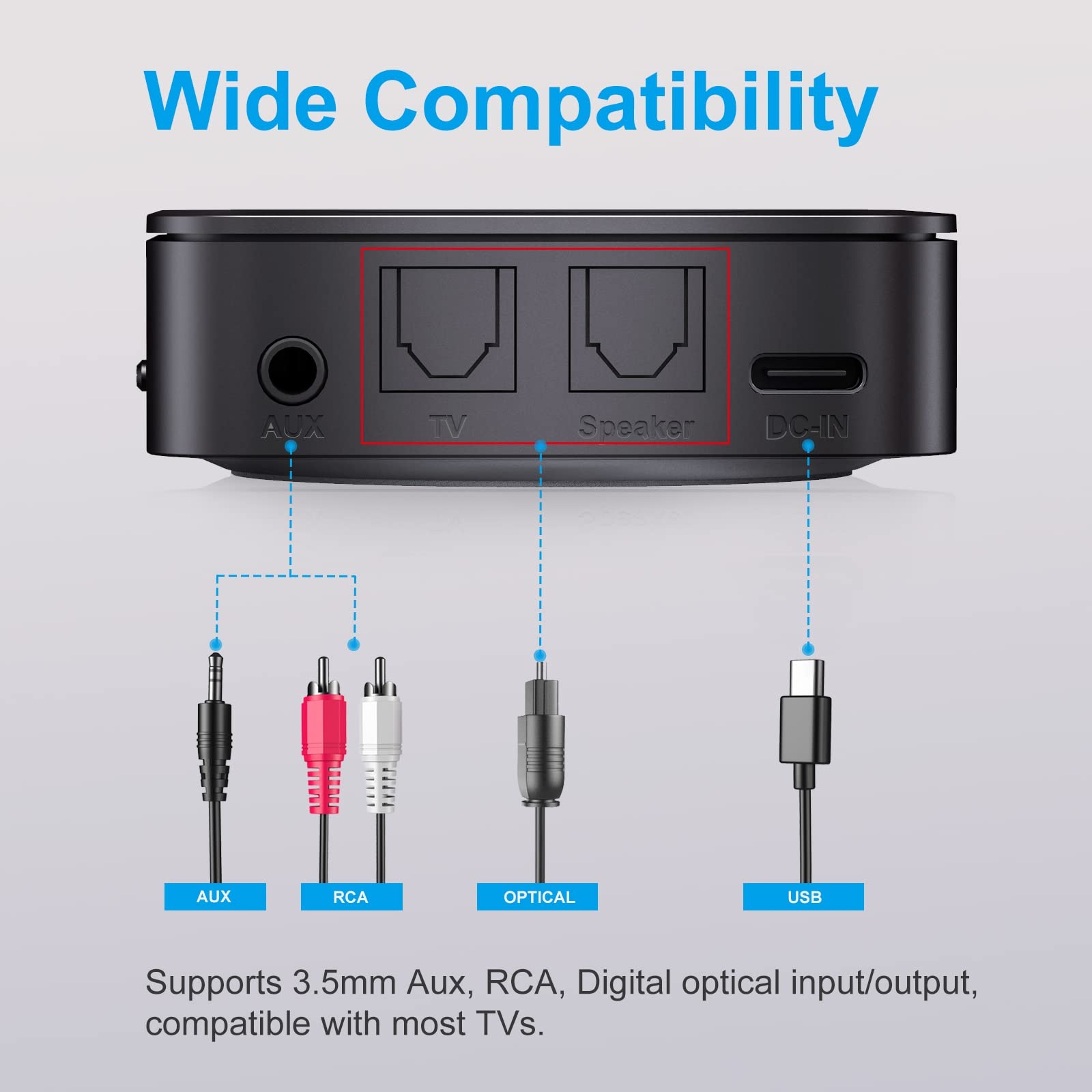 bluetooth transmitter, audio adapter, connecting devices