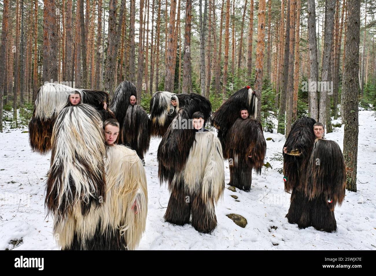 slavic paganism, winter, snow, forest, ritual