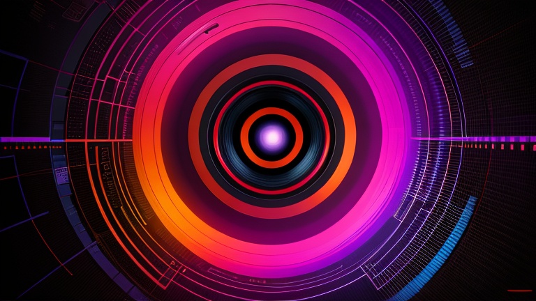 AI generated music visualization, abstract, colorful, dynamic