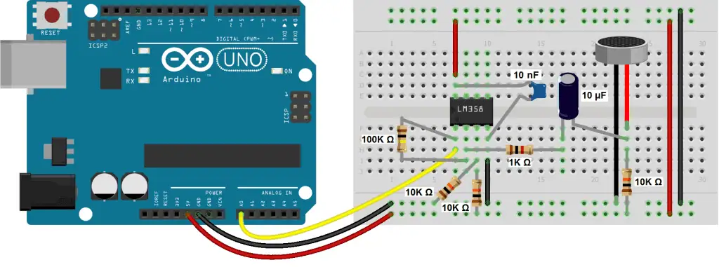 led strip,arduino,microphone,circuit