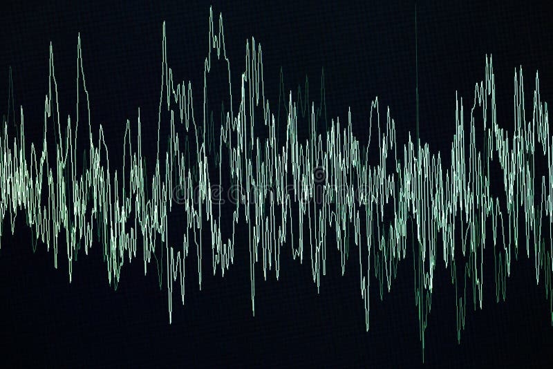 oscilloscope, waveform, audio signal, noise