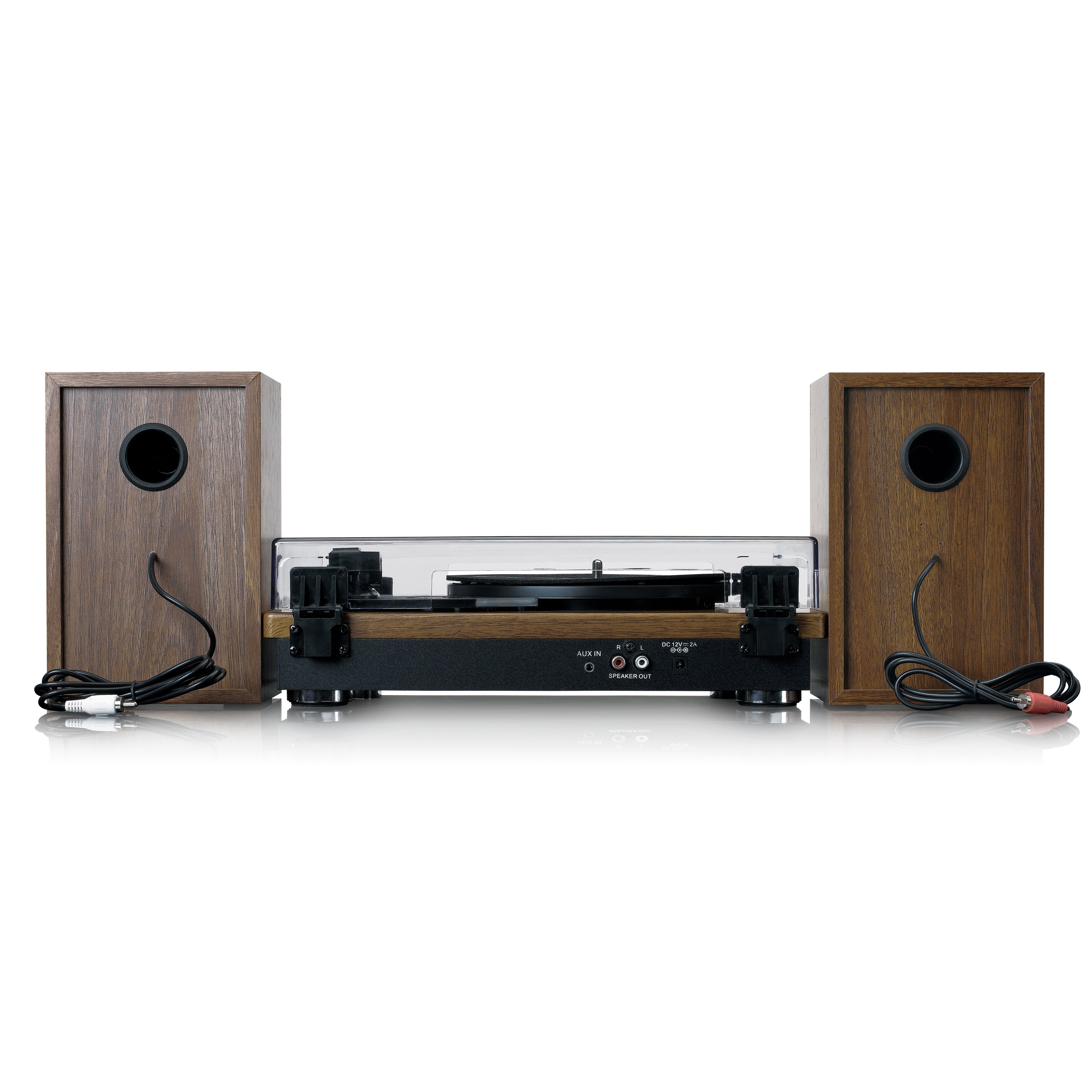 high-end audio system, speakers, amplifier, turntable