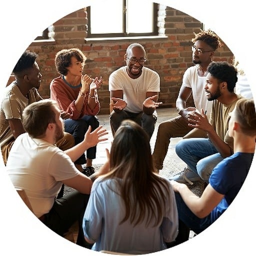 group,people,discussion,silence