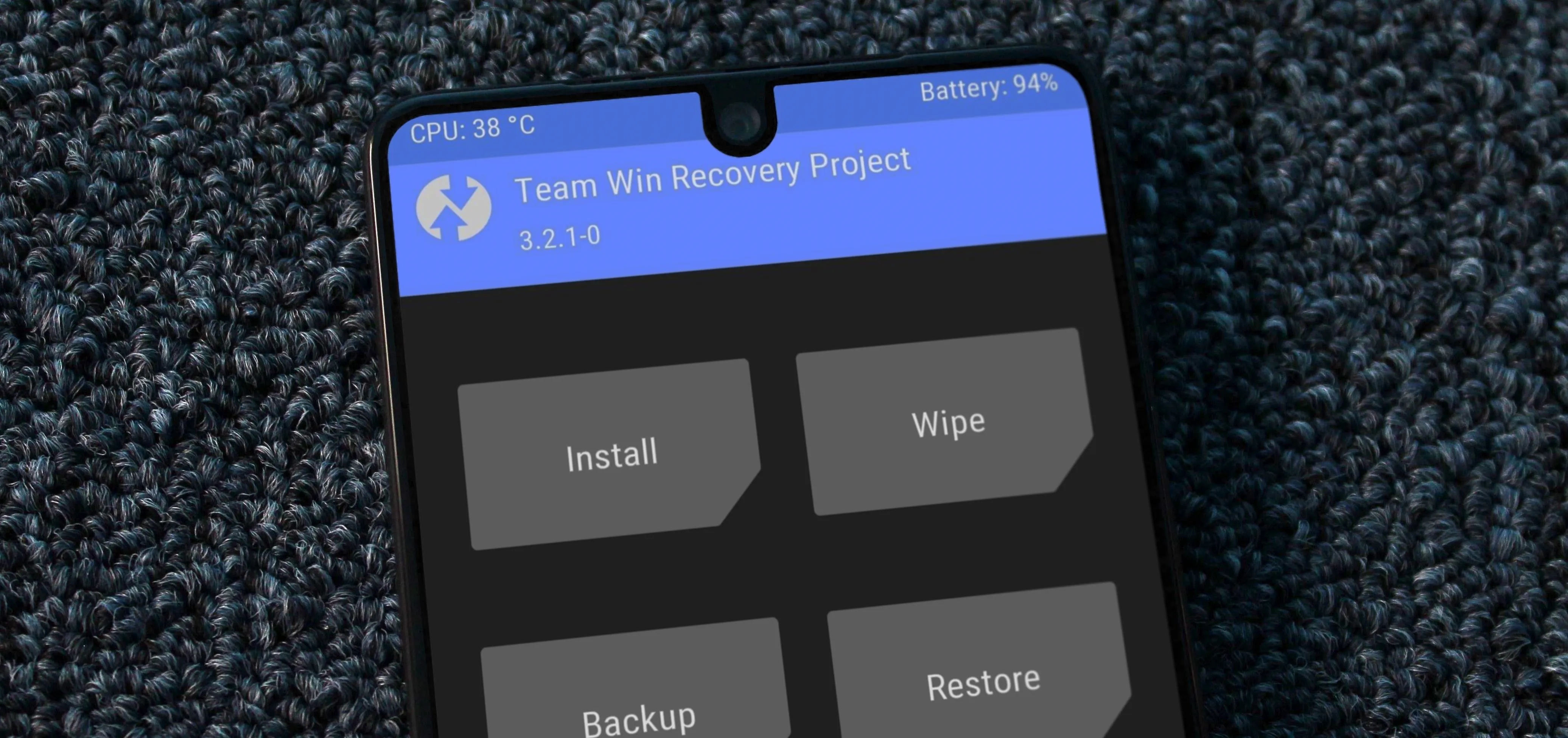 twrp recovery interface