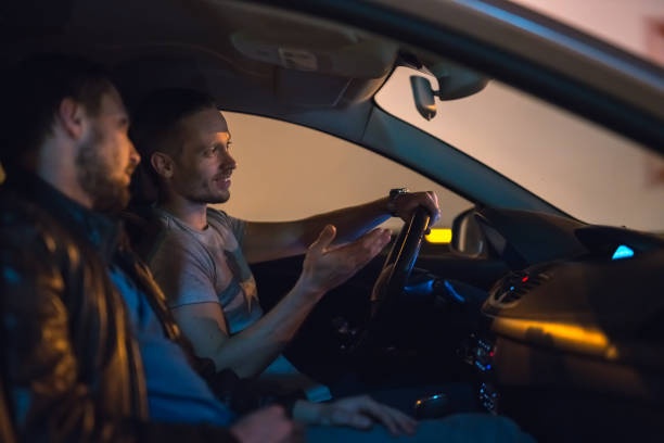 car,road,people,conversation