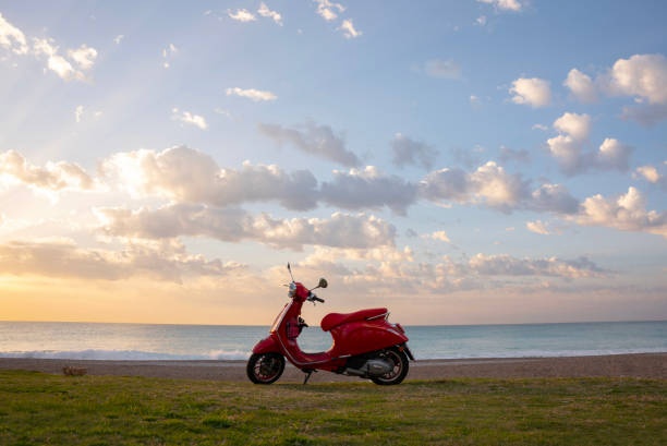 scooter,beach,landscape,tropical
