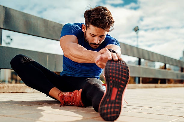 athlete, recovery, stretching, gym
