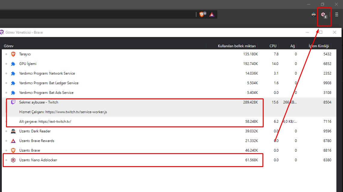 Brave browser interface, privacy settings, ad blocking