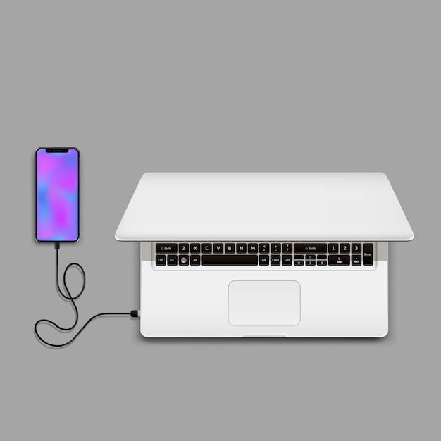 computer,usb cable,smartphone