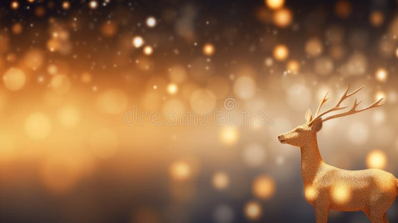 deer, blurred background, bokeh, forest
