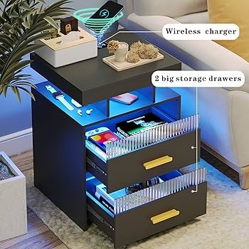 futuristic wireless charging furniture