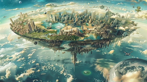 digital art, futuristic city, cultural heritage, artificial intelligence