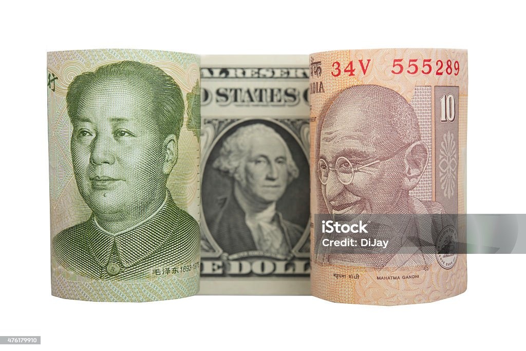 currency exchange, US dollar, Chinese yuan, Indian rupee