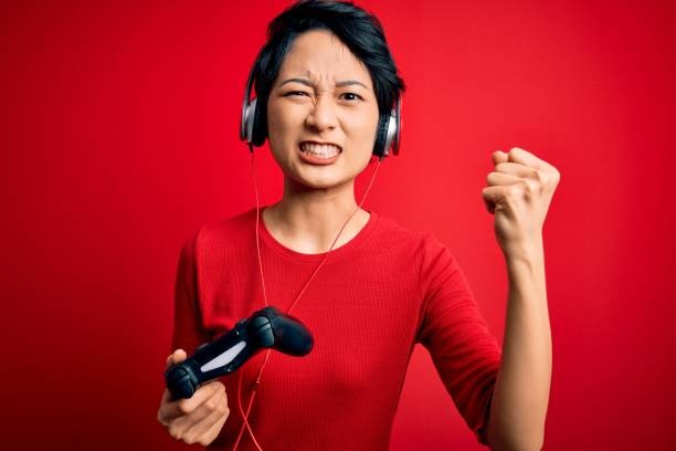 frustrated gamer, headset, controller