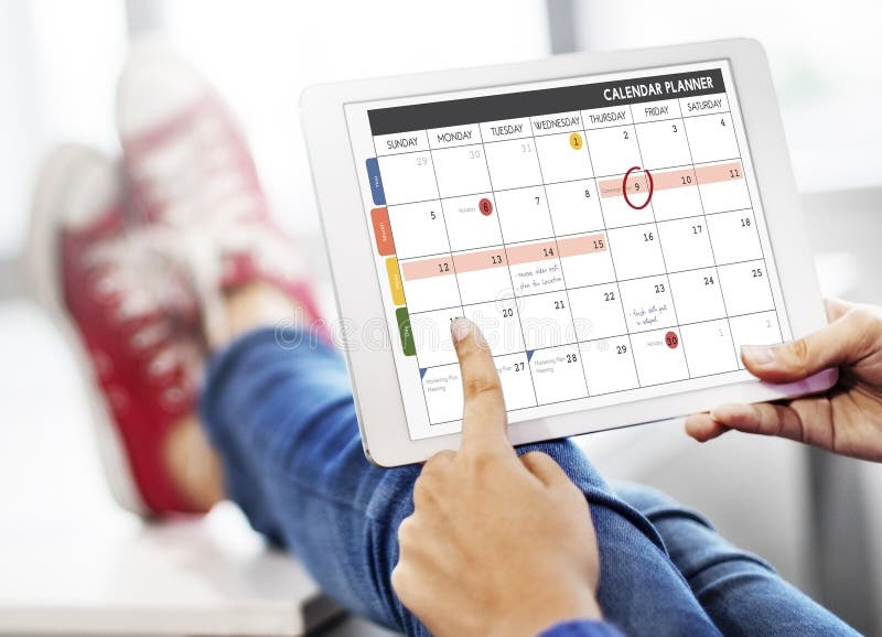 person organizing tasks, digital planner
