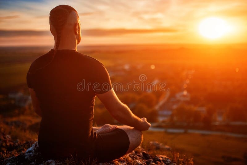 person meditating, calm