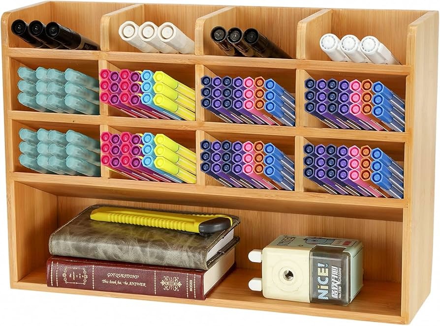 storage containers, organized, art supplies, shelves