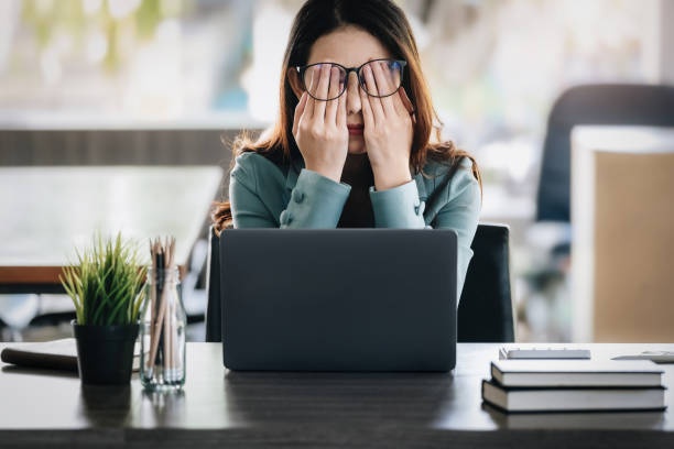 stressed person, overwhelmed, news, screen