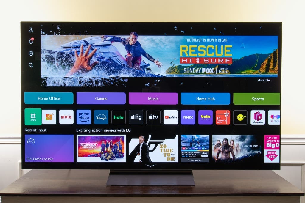 OLED TV, gaming, dark, black, vibrant colors