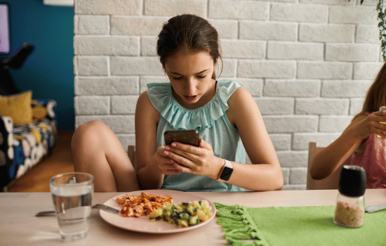 woman counting calories, scales, anxiety