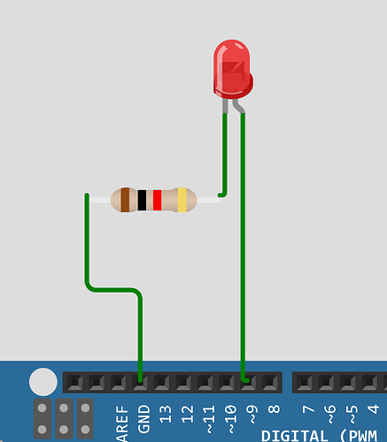 arduino uno,ultrasonic sensor,led,resistor