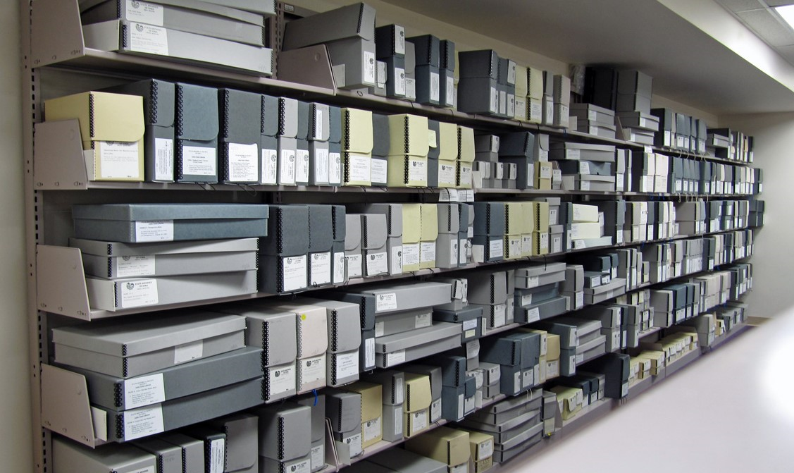 archive room, shelves, documents, historian