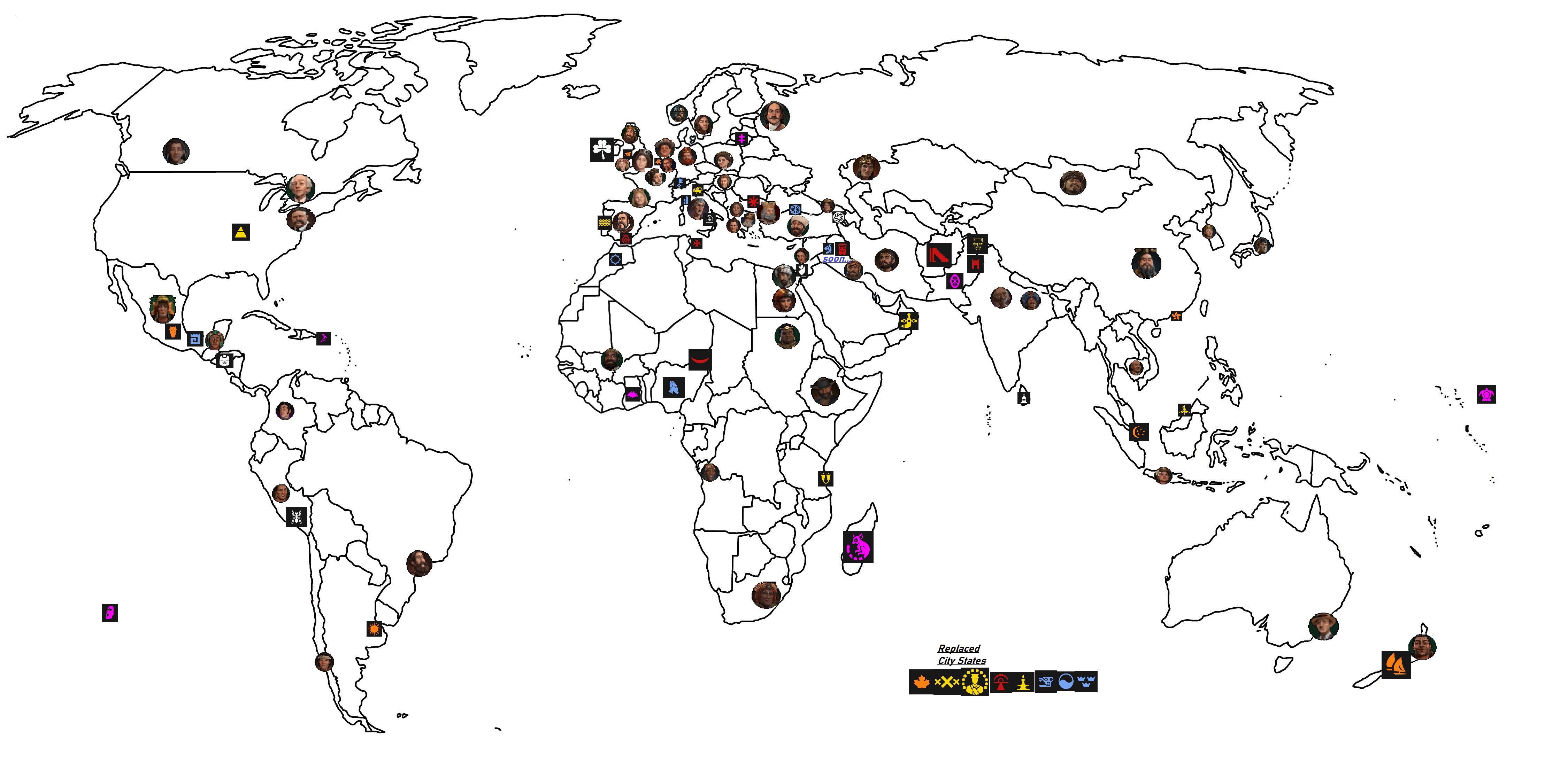 Civilization VI, map, cities, units